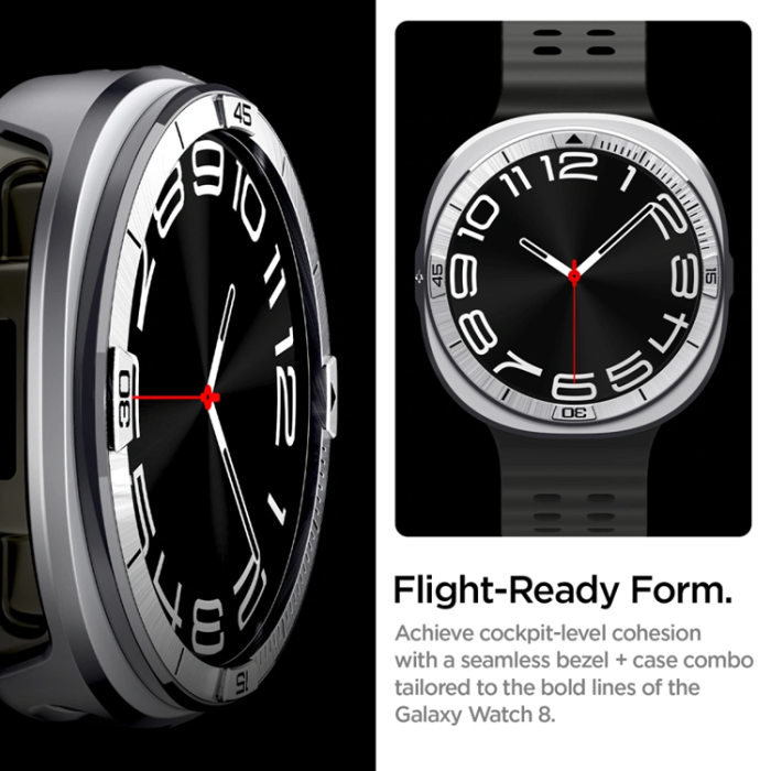 Spigen - Spigen Galaxy Watch 8 (44mm) Skal Bezel Tune Pro - Silver