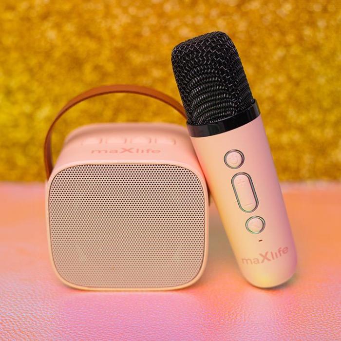 Maxlife - Maxlife Bluetooth Mikrofon och Högtalare MXKS-100 - Rosa