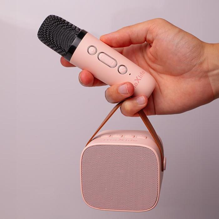 Maxlife - Maxlife Bluetooth Mikrofon och Högtalare MXKS-100 - Rosa