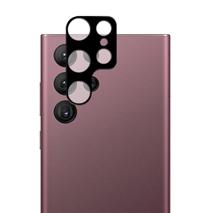 Mocolo - Mocolo Galaxy S23 Ultra Kameralinsskydd Skärmskydd - Svart