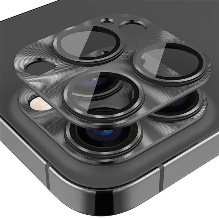 HAT PRINCE - ENKAY iPhone 15 Pro Max/15 Pro Kameralinsskydd i Härdat glas - Svart