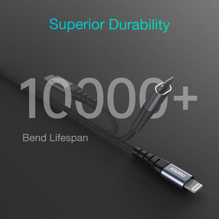 Choetech - Choetech USB-C till Lightning kabel MFi 3m - Svart