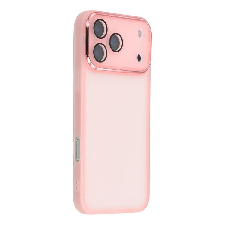 iPhone 17 Pro Max Mobilskal Electroplated Kameraram - Transparent Rosa | 2353 | AlltMobil