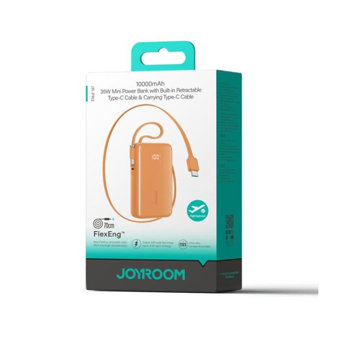 Joyroom - Joyroom Powerbank 10000 mAh 35W med Inbyggda USB-C-Kablar