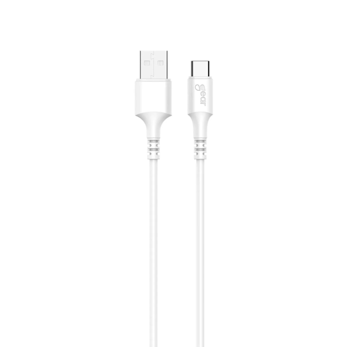 GEAR - GEAR USB-C till USB-A kabel 2.0 1m - Vit