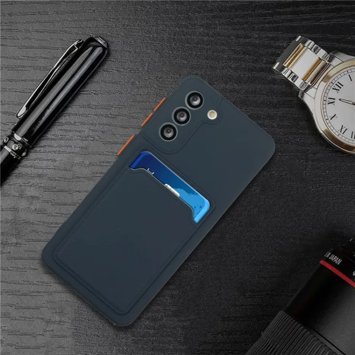 A-One Brand - Galaxy S23 Plus Mobilskal Korthållare TPU - Mörkblå
