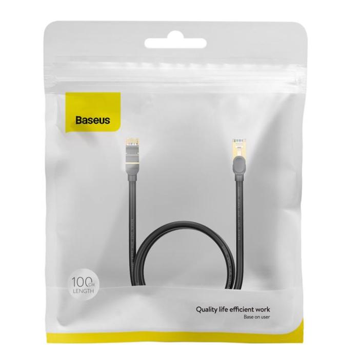 BASEUS - Baseus RJ45 Nätverk Kabel 1m High Speed - Svart