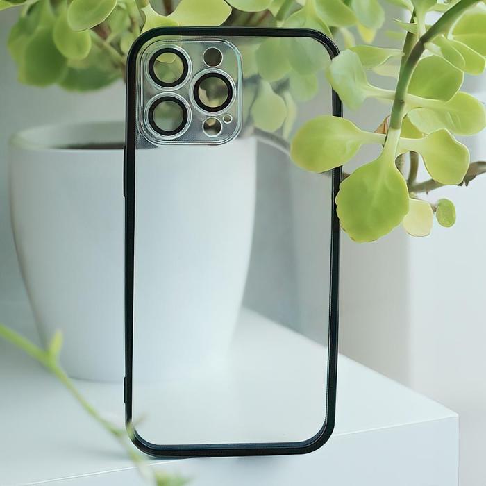 OEM - iPhone 12 Svart Kantfodral Skyddande Mobilskal
