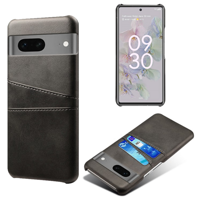OEM - Google Pixel 7a Mobilskal Korthållare PU-läder Anti-Fall - Svart