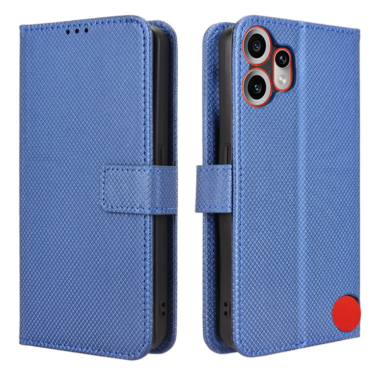 Nothing CMF Phone 2 Pro Plånboksfodral Diamond Läder - Blå | 2353 | AlltMobil