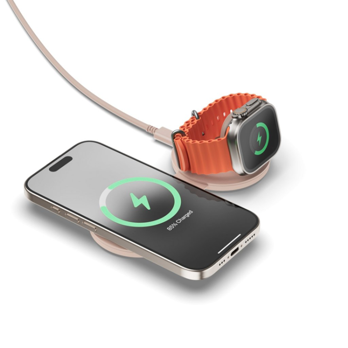 Satechi - Satechi Trådlös Laddare iPhone, Apple Watch - Sand