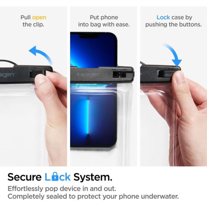 Spigen - Spigen Universala Vattentät Mobilväskor A610 - Crystal Clear