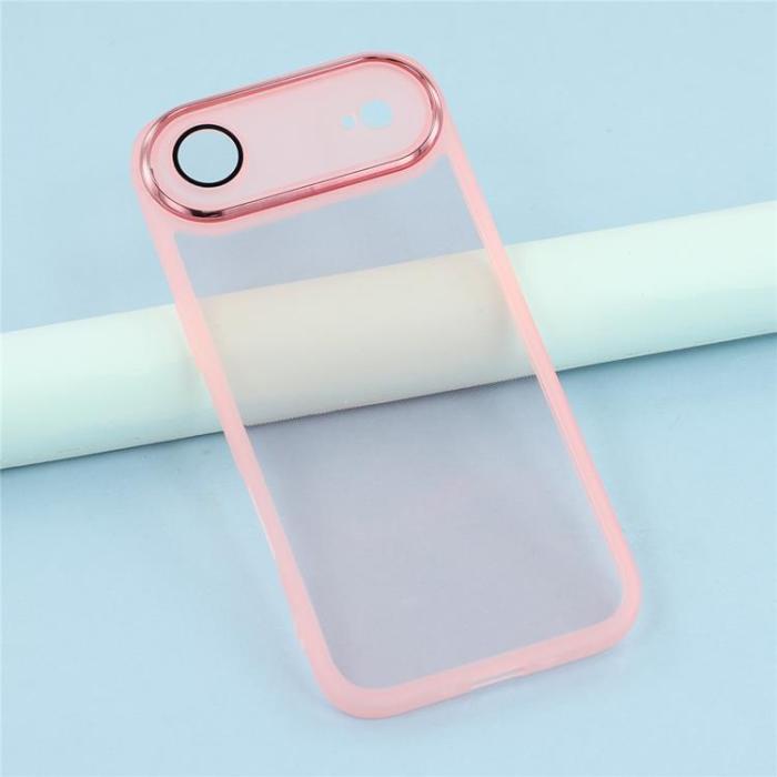 A-One Brand - iPhone Air Mobilskal Electroplated Kameraram - Transparent Rosa