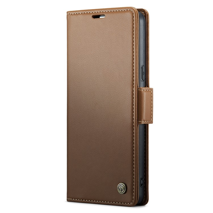 Caseme - Caseme Google Pixel 7A Plånboksfodral RFID Litchi - Brun
