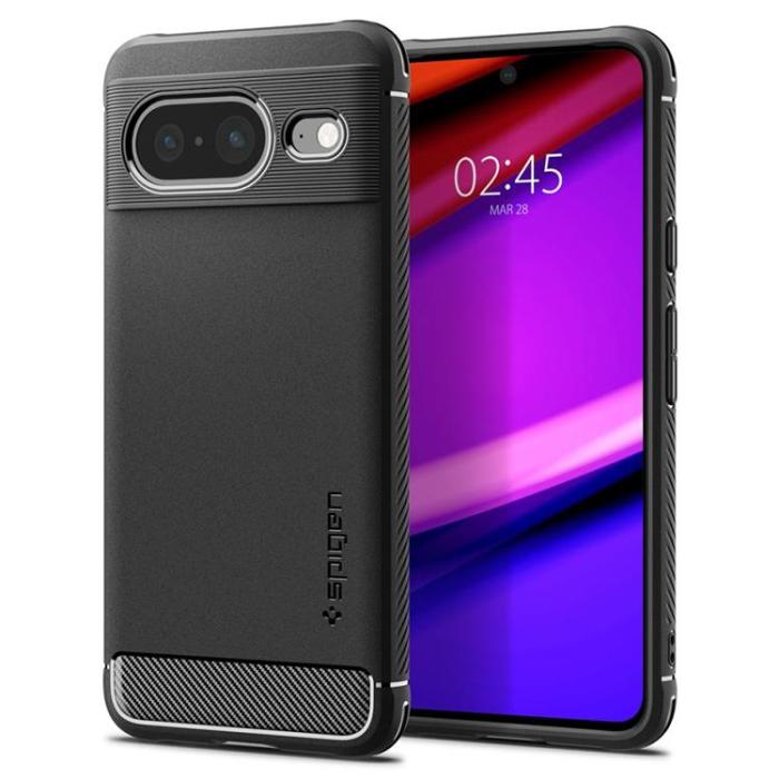 Spigen - Spigen Google Pixel 8 Mobilskal Rugged Armor - Matte Svart