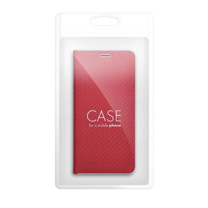 OEM - Galaxy XCover 7 Plånboksfodral Luna Carbon - Röd