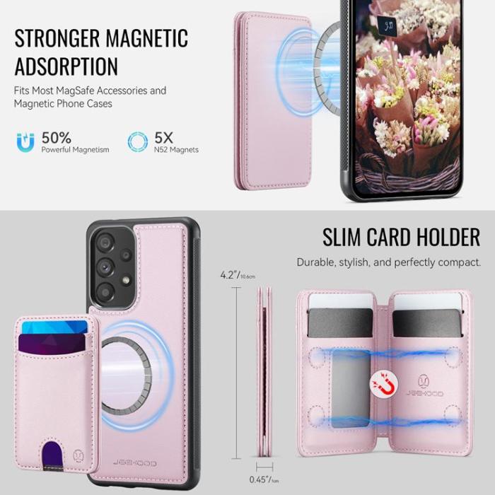 OEM - JEEHOOD Samsung Galaxy A33 5G Mobilskal KonstLäder - Rosa