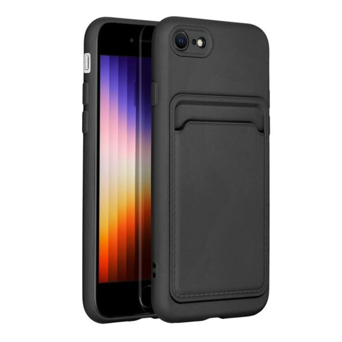 Forcell - Forcell iPhone 7/8/SE (2020/2022) Skal Korthållare - Svart