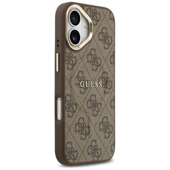 Guess - Guess iPhone 17 Mobilskal MagSafe 4G PU Classic Logo - Brun