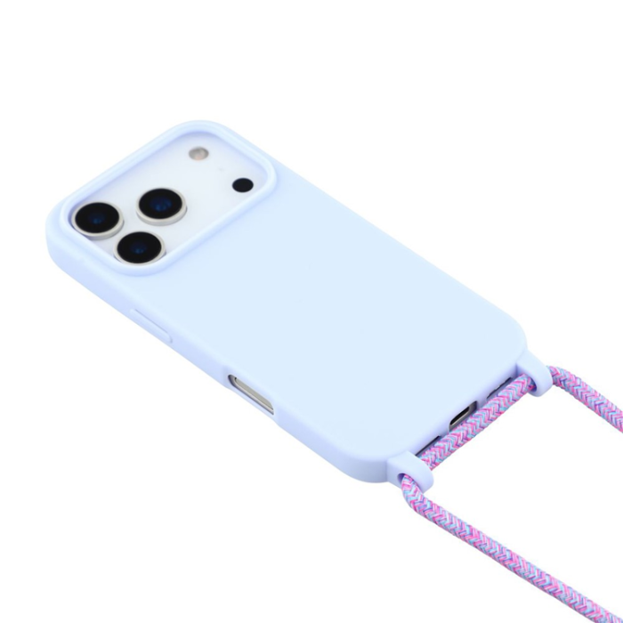 A-One Brand - iPhone 17 Pro Max Mobilskal TPU Shockproof med Lanyard - Ljuslila