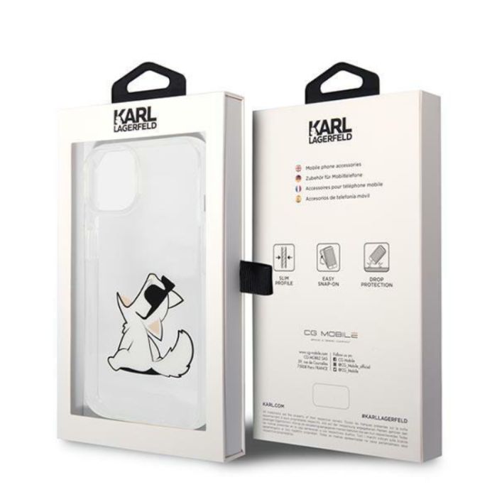 KARL LAGERFELD - Karl Lagerfeld iPhone 14 Plus Skal Choupette Fun - Transparent