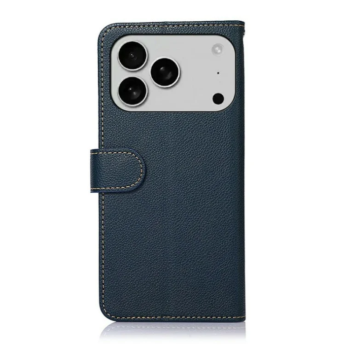 KHAZNEH - KHAZNEH iPhone 17 Pro Max Plånboksfodral RFID Blocking - Blå