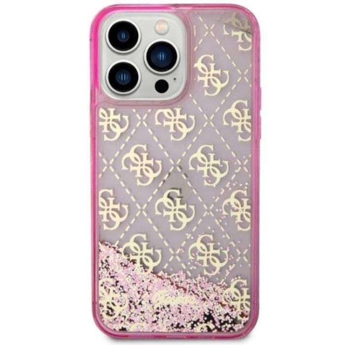 Guess - Guess iPhone 14 Pro Max Mobilskal Liquid Glitter - Rosa