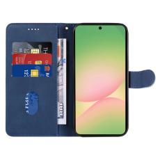 OEM - Samsung Galaxy A57 Pl&aring;nboksfodral Konstl&auml;der St&auml;llfunktion - Bl&aring;