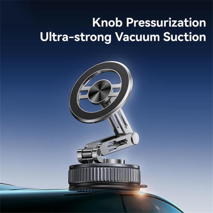 USAMS - USAMS 3-Axlig Vikbar Magnetisk Bilhållare Vakuumsugfäste ZJ087 - Svart