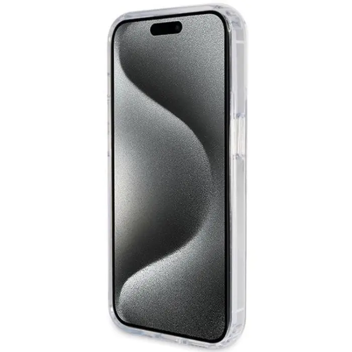 Guess - Guess iPhone 15 Pro Mobilskal Magsafe Ringställ Script Glitter
