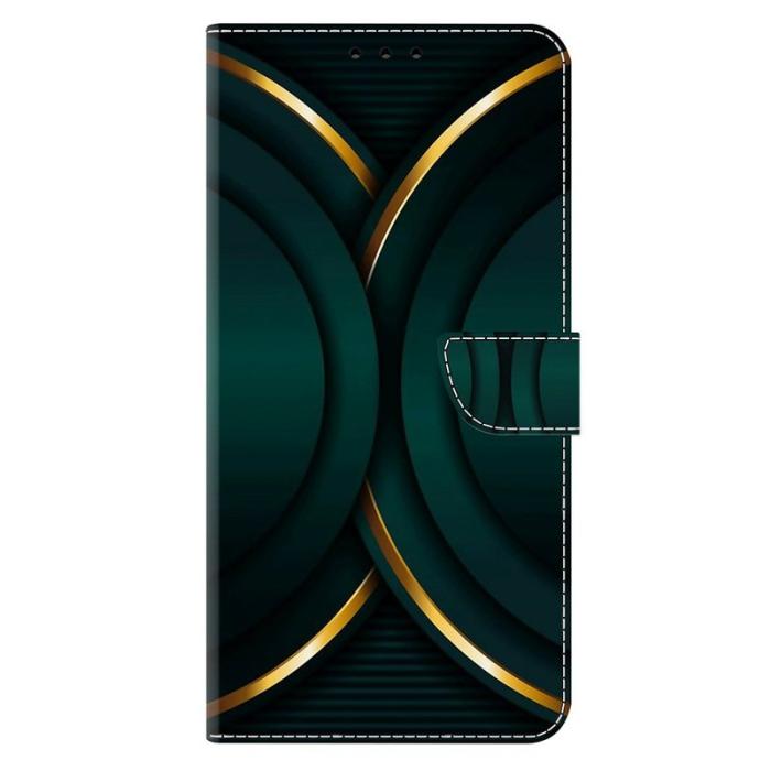 OEM - Samsung Galaxy A57 Plånboksfodral Konstläder Ställ - Guld Kontur