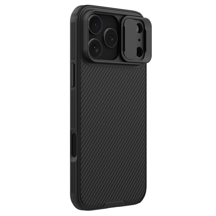 Nillkin - NILLKIN iPhone 17 Pro Max Mobilskal Slide Kamera Lid - Svart