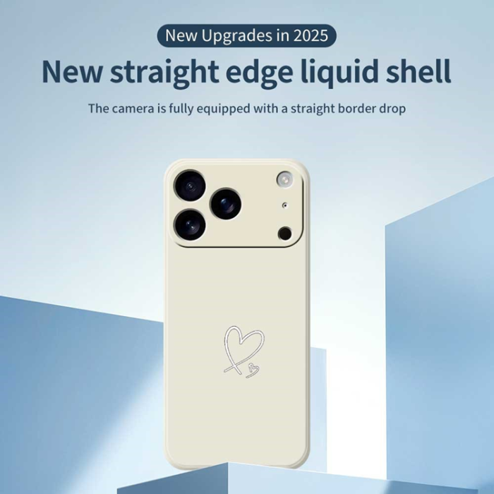 A-One Brand - iPhone 17 Pro Mobilskal Vit Love Pattern TPU - Lila