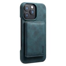 DENIOR - DENIOR D27 Mobilskal till iPhone 16 Pro Max &Auml;kta L&auml;der RFID Bl&aring;