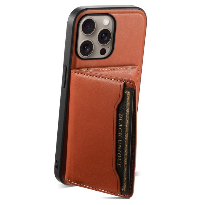 DENIOR - DENIOR D12 iPhone 16 Pro Max Fodral Hybrid TPU+PC Brun