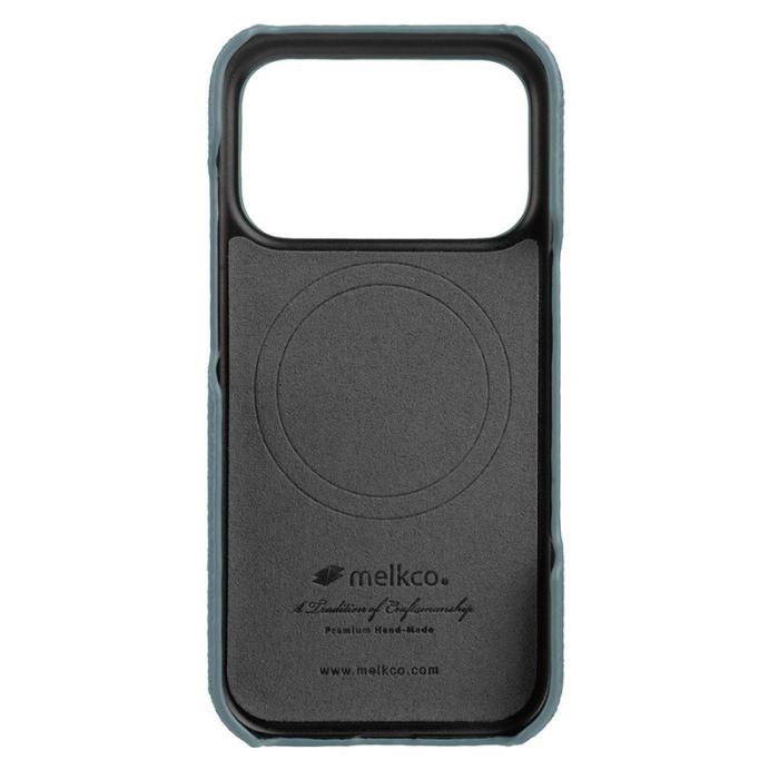 Melkco - MELKCO Mobilskal till iPhone 17 Pro Max Äkta Läder PC Blå