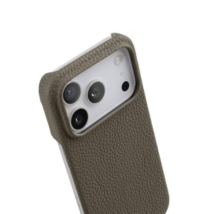 Melkco - MELKCO Mobilskal till iPhone 17 Pro Max Äkta Läder PC Grå