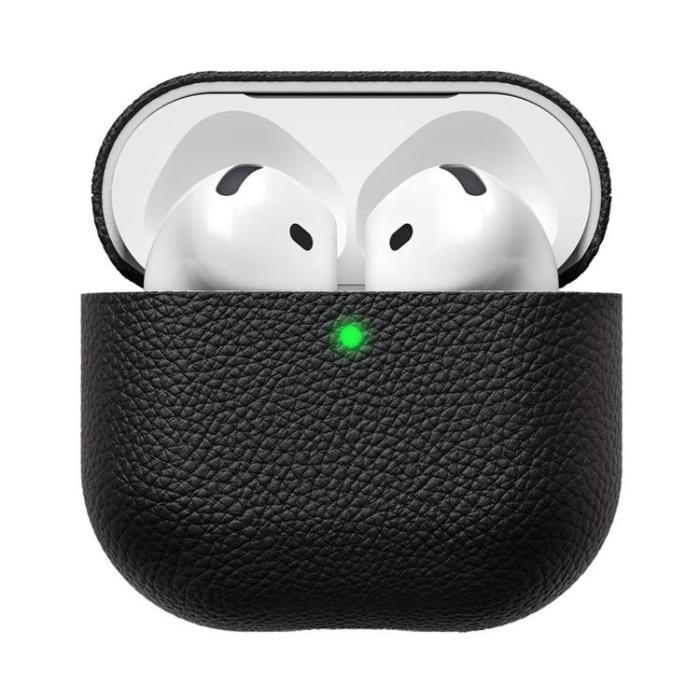 KeyBudz - KeyBudz Artisan Series läderfodral för Airpods 4 - Svart