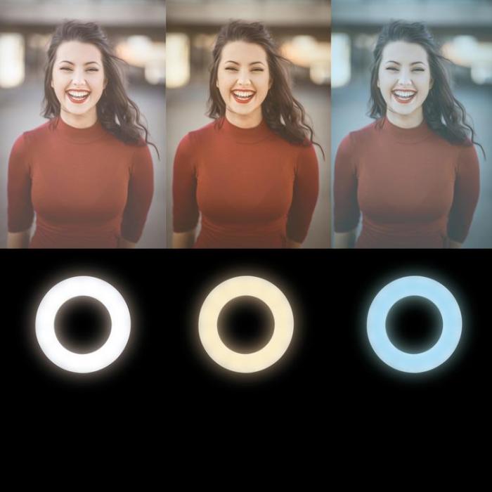 LogiLink - LOGILINK Ring light för Smartphone Ø20 cm utan stativ
