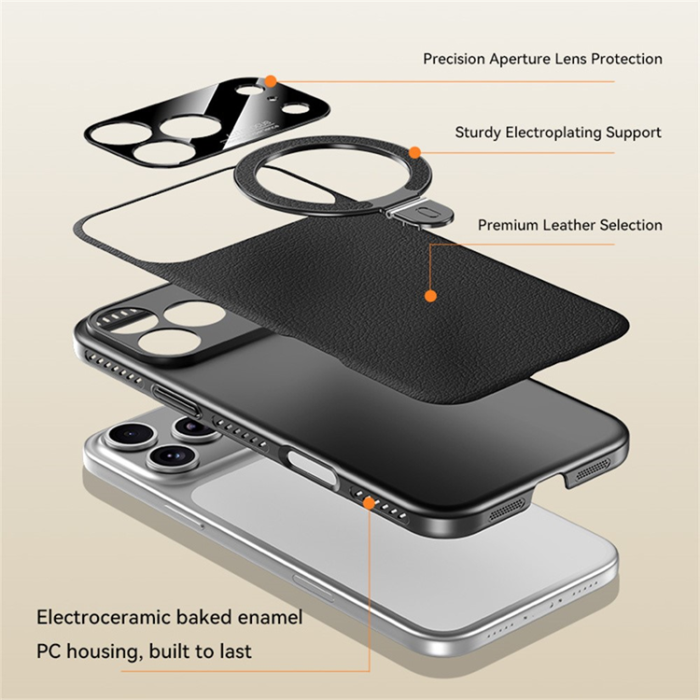 A-One Brand - iPhone 17 Pro Mobilskal MagSafe Kickstand Electroplated Cooling