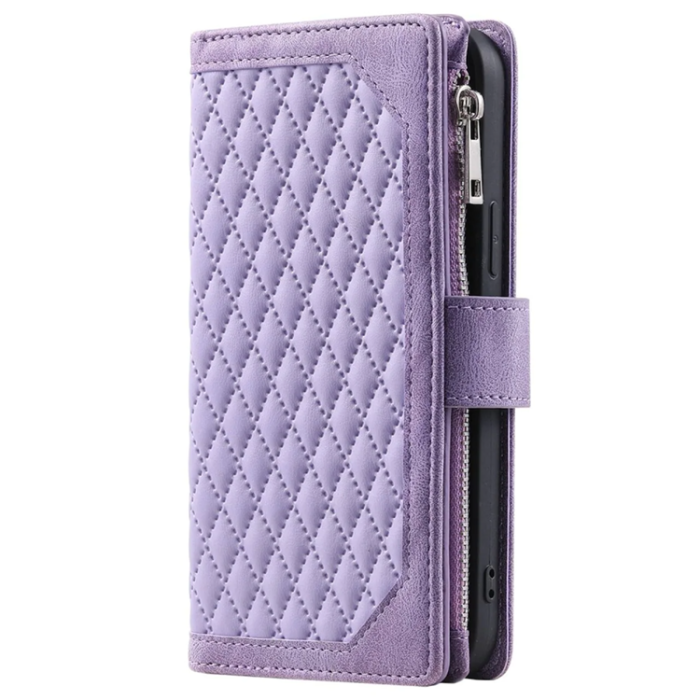 A-One Brand - iPhone 11 Plånboksfodral Quilted - Lila