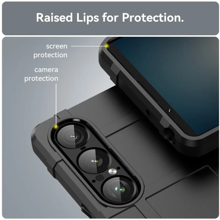 A-One Brand - Sony Xperia 1 VII Mobilskal Grid Scratch-Proof - Svart