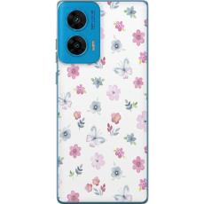 iSecrets - Mobilskal till Motorola G96 med Blommor och fj&auml;rillar