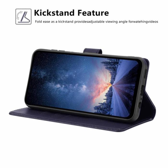 OEM - Plånboksfodral för Samsung Galaxy S26 Plus Ställfunktion Konstläder - Blå