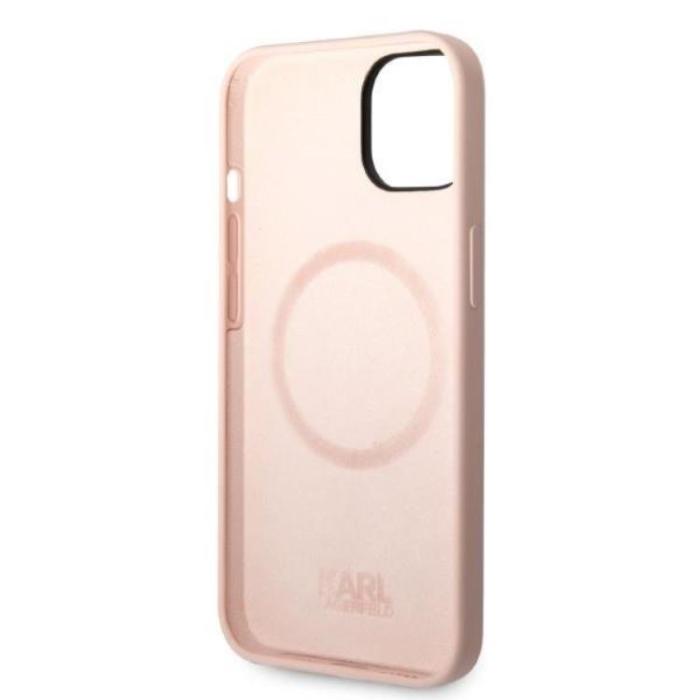 KARL LAGERFELD - Karl Lagerfeld iPhone 14 Skal Magsafe Silicone Ikonik - Rosa