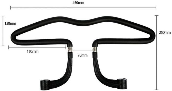 UTGATT1 - Nackstöd Klädhängare Premium HM-588 svart