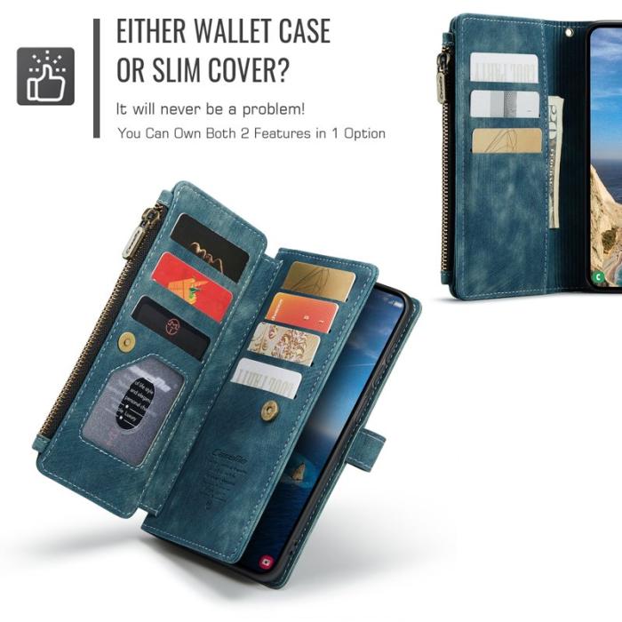 Caseme - CaseMe Mobilfodral för Samsung Galaxy S26 Ultra Konstläder med kortfack - Blå
