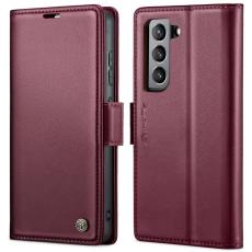 Caseme - CASEME Pl&aring;nboksfodral Konstl&auml;der f&ouml;r Samsung Galaxy S21 FE 5G - R&ouml;d