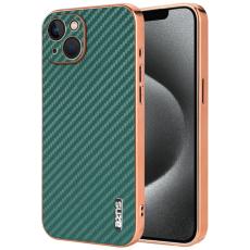 AZNS - AZNS iPhone 13 Fodral Electroplating Kolfiber PU+TPU - Gr&ouml;n