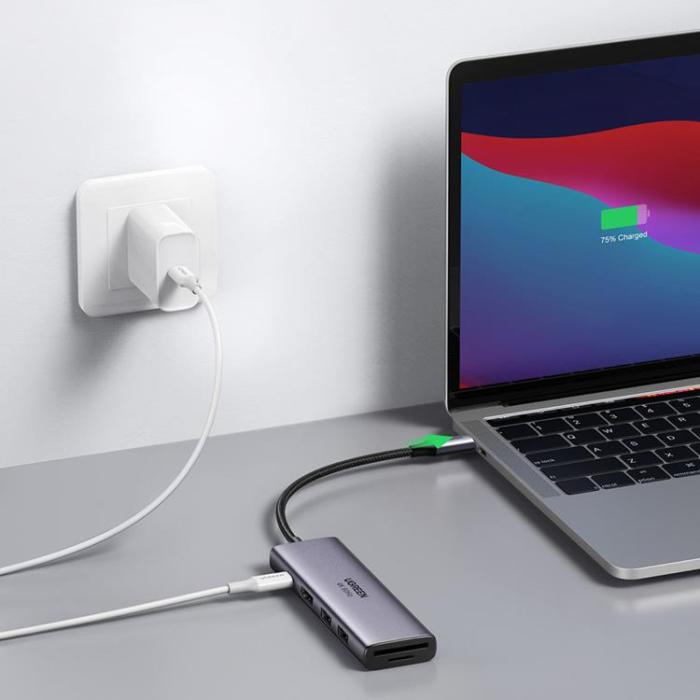 Ugreen - Ugreen Multifunktionell USB-C HUB - Grå